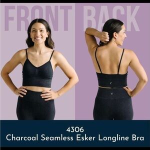 ZYIA esker Black Ribbed Bralette